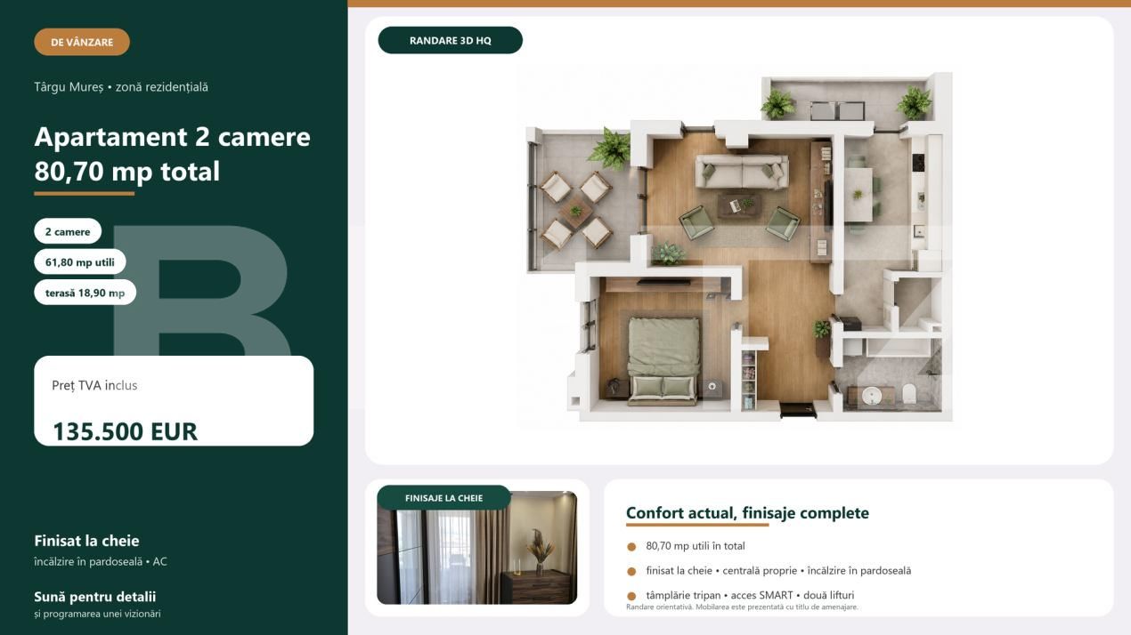 Apartament de vânzare 2 camere Tudor - 204211AV | BLITZ Târgu Mureș | Poza2