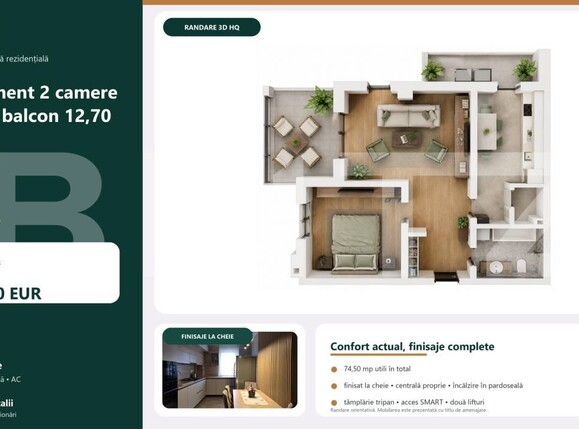 Apartament de vânzare 2 camere Tudor - 204212AV | BLITZ Târgu Mureș | Poza2