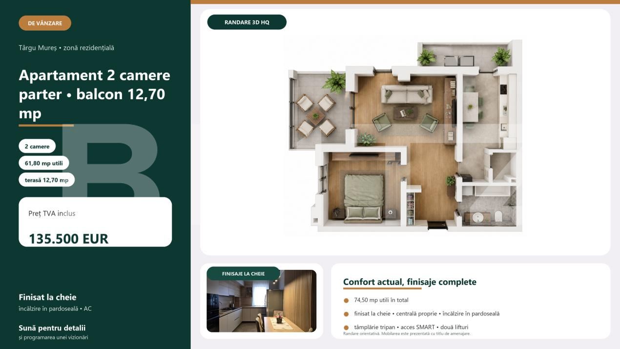 Apartament de vânzare 2 camere Tudor - 204212AV | BLITZ Târgu Mureș | Poza2