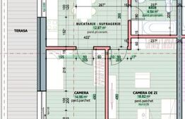 Apartament 2 camere, 56.96 mp + balcon 17 mp, zona Tudor