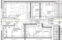 Apartament de 3 camere, 64 mp, semifinisat, cartierul Mureșeni