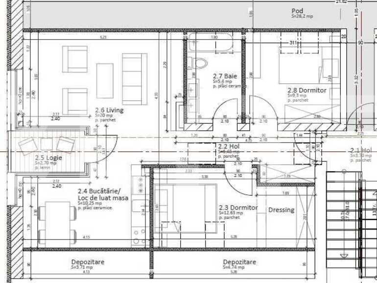 Apartament de vanzare 3 camere decomandat semifinisat Targu Mures BLITZ 73594AV | Poza1