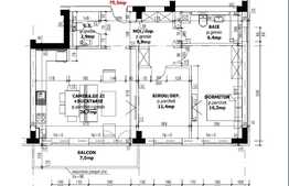 Apartament 3 camere, 79 mp, etaj intermediar, zona Libertatii