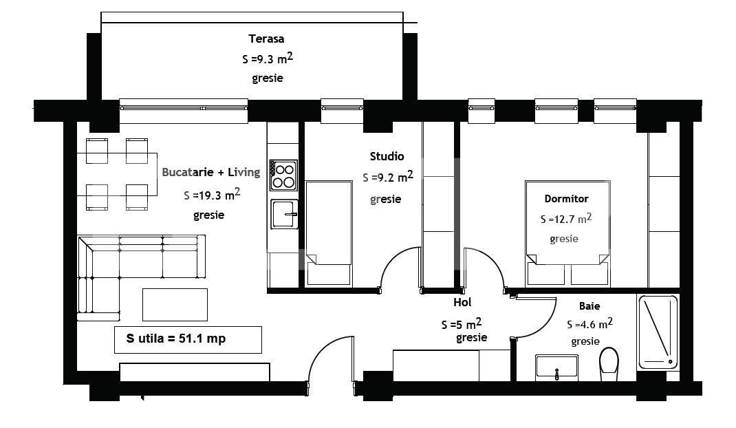 Investitie! Apartament 3 camere, 52 mp, zona Lidl Giroc 