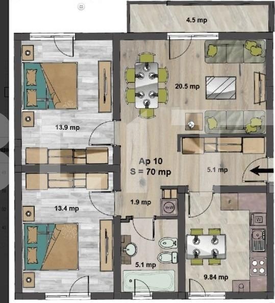 Apartament de vânzare 3 camere Giroc - 100905AV | BLITZ Timișoara | Poza6