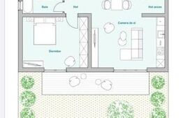 Apartament 2 camere, 55 mp, gradina 40 mp, zona Plopi