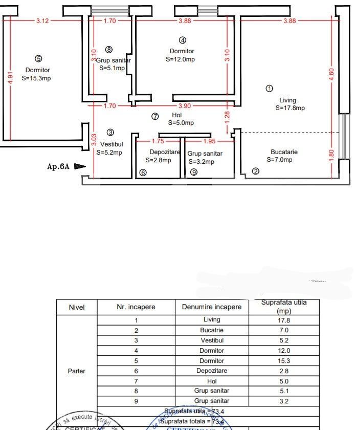 Apartament de vânzare 3 camere Giarmata-Vii - 103399AV | BLITZ Timișoara | Poza2