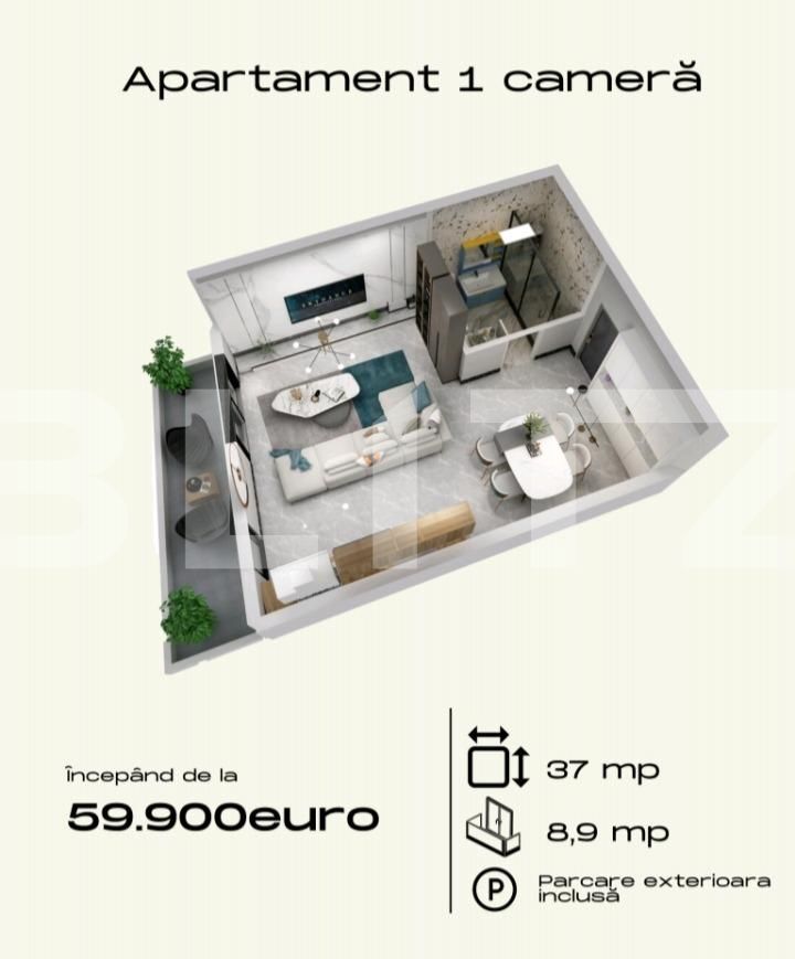 Garsonieră de vânzare Torontalului - 107092AV | BLITZ Timișoara | Poza1