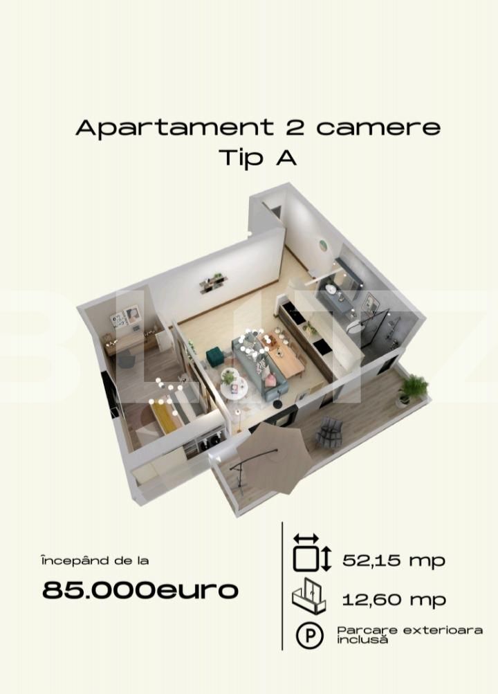 Apartament de vânzare 2 camere Torontalului - 107169AV | BLITZ Timișoara | Poza1