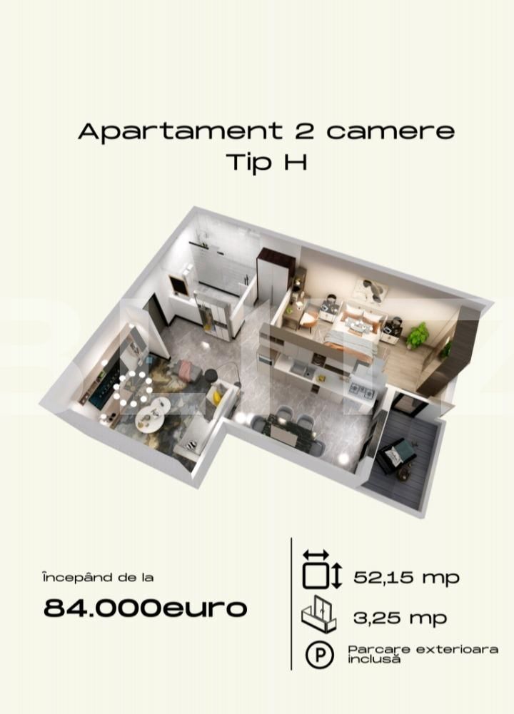 Apartament de vânzare 2 camere Torontalului - 107170AV | BLITZ Timișoara | Poza1