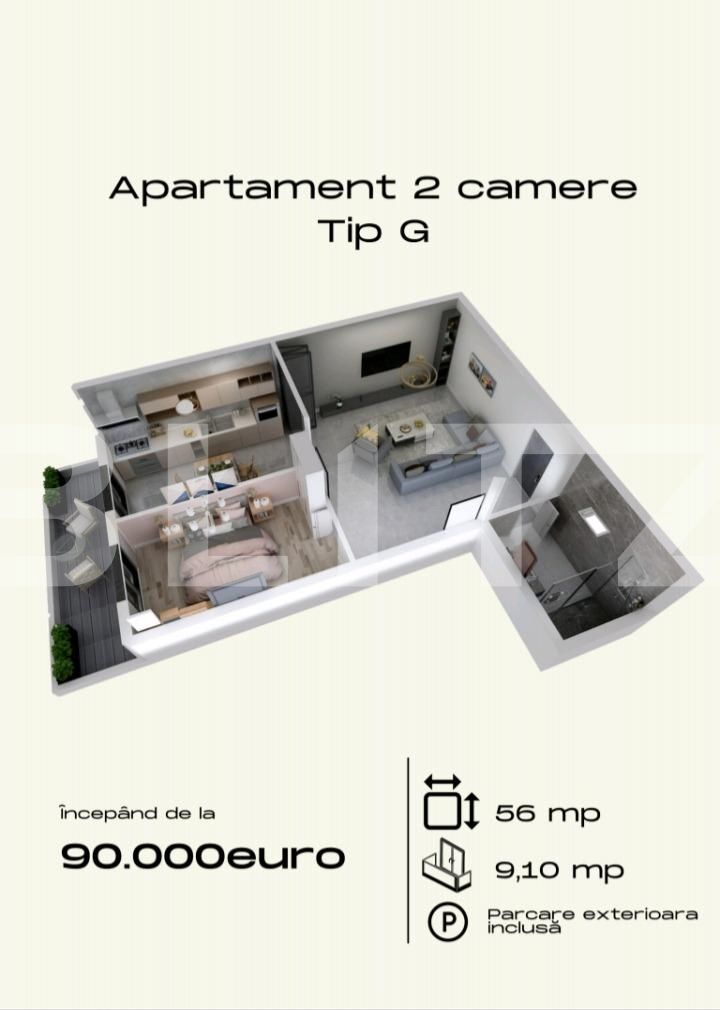 Apartament de vânzare 2 camere Torontalului - 107211AV | BLITZ Timișoara | Poza1