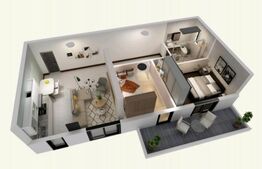 Apartament de 2.5camere, 60 mp utili, cu parcare, in Torontalului