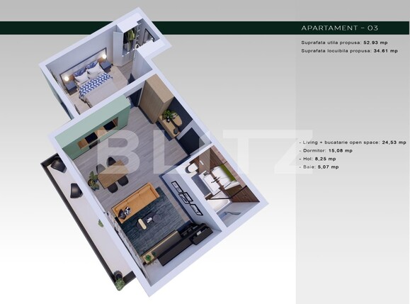 Apartament de vânzare 2 camere Ciarda Rosie - 109692AV | BLITZ Timișoara | Poza1