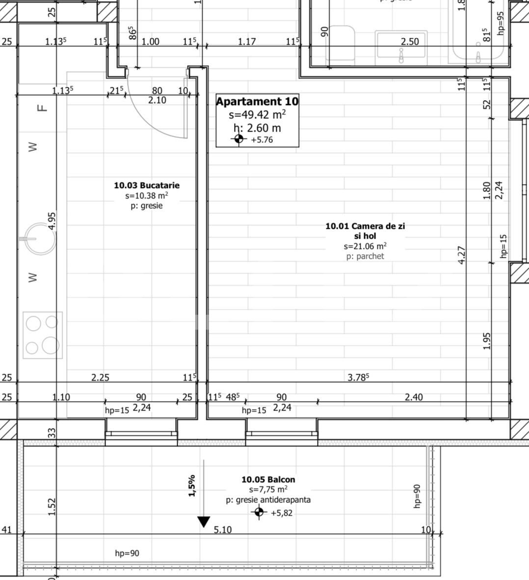 APARTAMENT CU 2 CAMERE CIARDA ROSIE 49MP