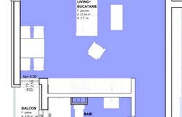 Apartament de 2 camere, 52mp utili, Zona Torontalului