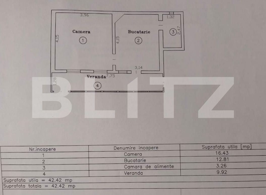 OPORTUNITATE! APARTAMENT 2 CAMERE BALCESCU 43 MP 