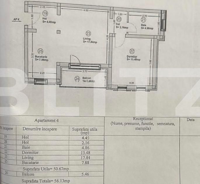 Apartament 2 camere, 56 mp, Dumbravita