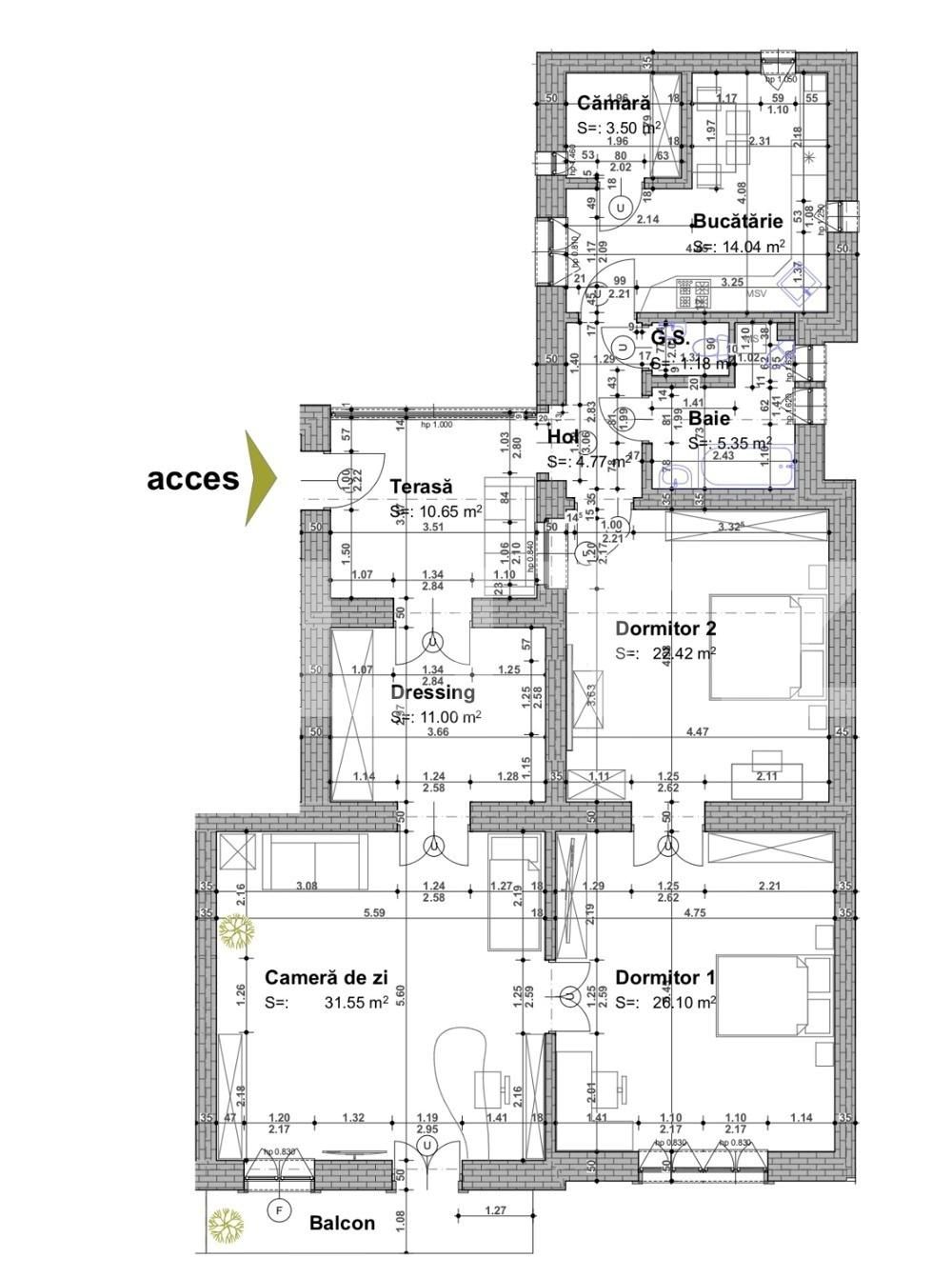 Apartament de închiriat 3 camere Balcescu - 115715AI | BLITZ Timișoara | Poza1