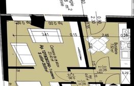 Apartament tip studio, de 1,5 camere, 40mp utili,  zona Aradului