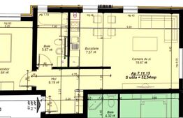 Apartament de 2 camere, 52 mp utili, zona Braytim