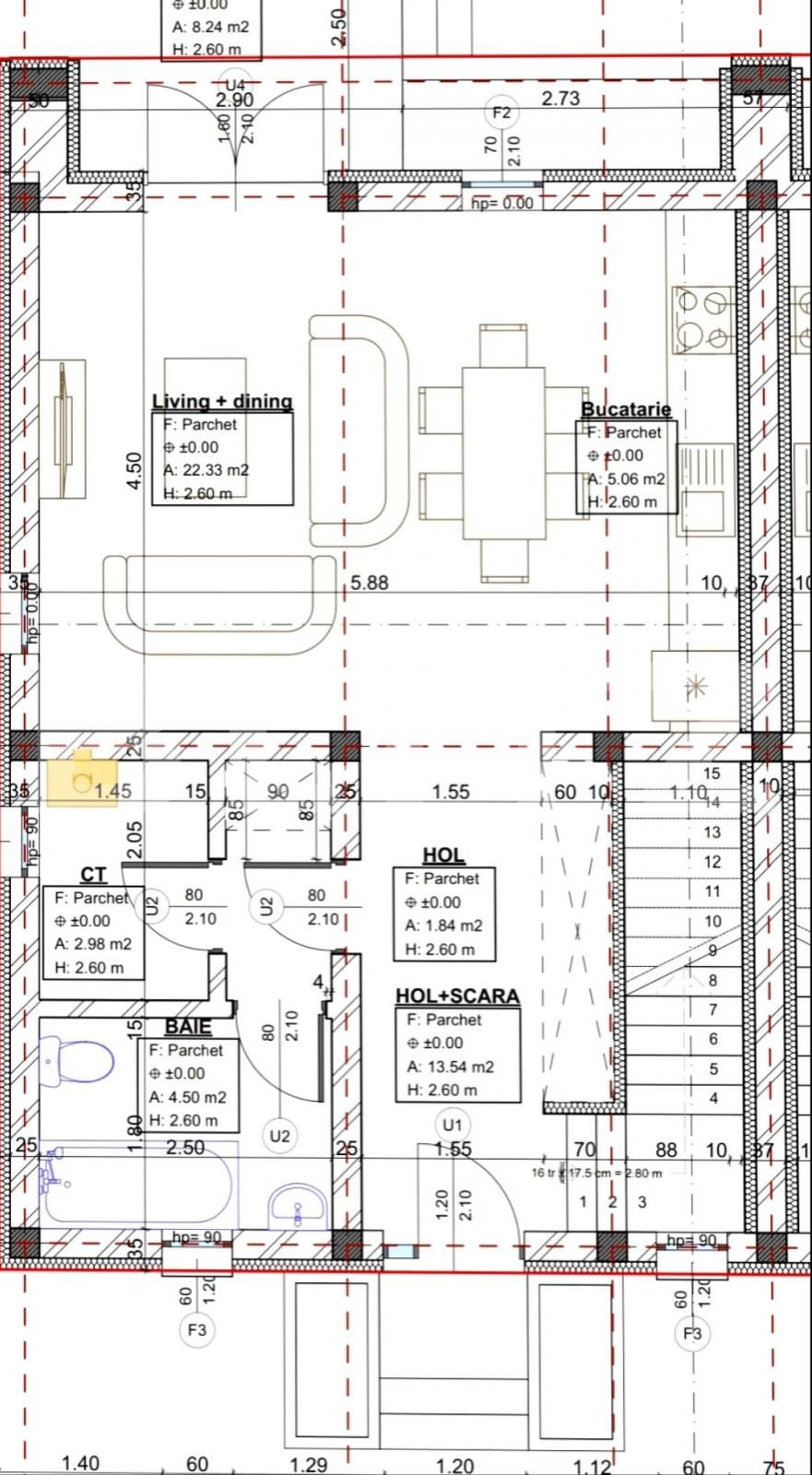 Duplex 4 camere, 102 mp, 250 mp teren, zona Sacalaz