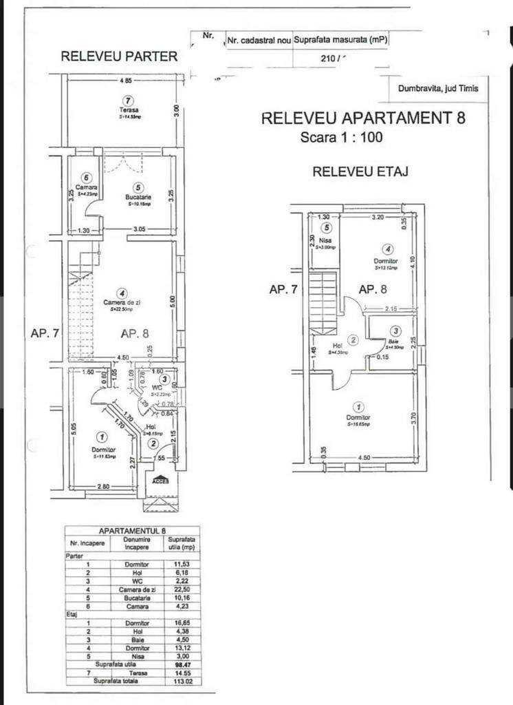 Casa 4 camere, 100 mp utili, teren 210mp, Dumbravita