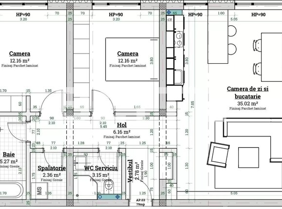 Apartament de vânzare 3 camere Girocului - 121797AV | BLITZ Timișoara | Poza1