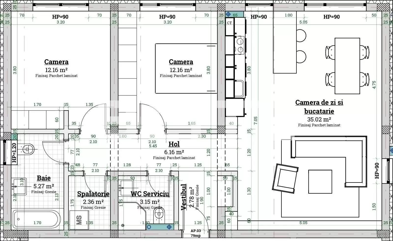 Apartament de vânzare 3 camere Girocului - 121797AV | BLITZ Timișoara | Poza1