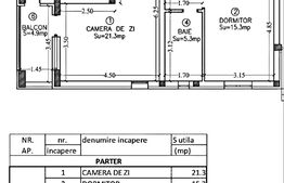 Apartament de 2 camere, decomandat, 56mp, balcon 5mp,  zona Giroc