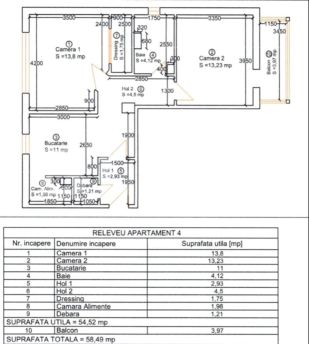 Apartament 2 camere, 57mp, etaj 1, Freidorf