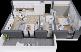 Apartament 2 camere, 56 mp, balcon 12 mp, Revanzare Ateneo