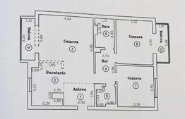Apartament decomandat, mobilat, 3 camere, 76mp, zona Steaua