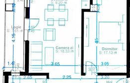 Apartament 2 camere, semidecomandat, 53mp utili, zona Aradului
