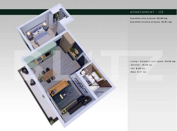 Apartament de vânzare 2 camere Ciarda Rosie - 140494AV | BLITZ Timișoara | Poza1