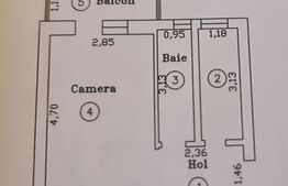 Garsoniera 27 mp, decomandat, Mircea Cel Batran