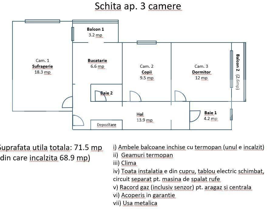 Apartament de vânzare 3 camere Dorobantilor - 144821AV | BLITZ Timișoara | Poza6