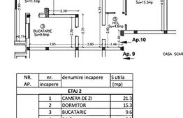 Apartament de 2 camere, decomandat, 56mp, balcon 11mp, Giroc