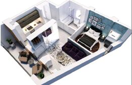 Apartament tip studio, de 1,5 camere, 40mp utili, zona Aradului