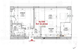 Apartament cu 2 camere, 52 mp, decomandat, zona Aradului