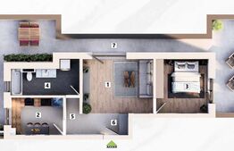 Apartament de 2 camere tip Penthouse, Loc de parcare Inclus