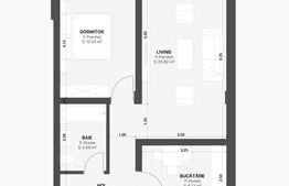 Apartament de 2 camere, 53 mp, BLOC FINALIZAT, GIROC