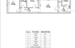 Apartament cu 3 camere, 63.90 mp, bloc anvelopat, zona Piata doina