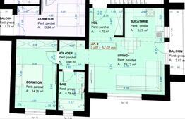 Apartament 2 camere, 52 mp, loc parcare inclus, Dumbravita