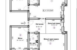 SAD de vanzare 2 camere, 56 mp utili si curte 15 mp,  in Dumbravita