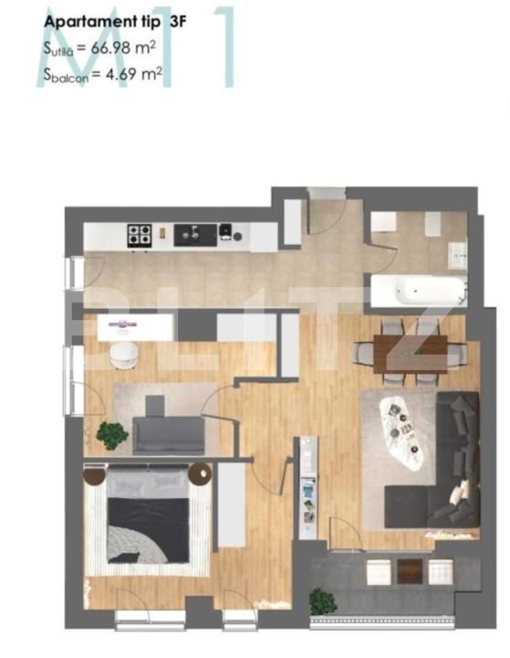 Apartament de vânzare 3 camere Circumvalatiunii - 165552AV | BLITZ Timișoara | Poza1