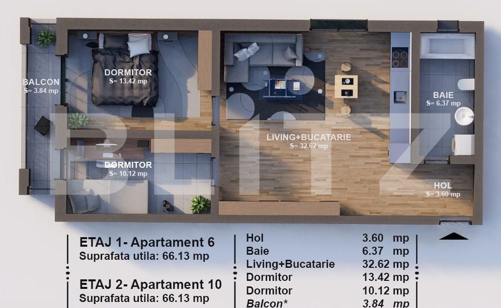 Apartament de vânzare 3 camere Braytim - 166972AV | BLITZ Timișoara | Poza2