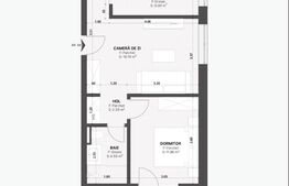 Apartament de 2 camere, 46 mp, Giroc