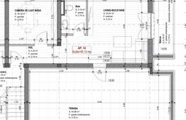 Apartament cu 2 camere, 45 mp utili, terasa 45 mp, zona Braytim