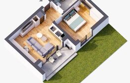 Apartament de 2 camere cu gradina, Giroc