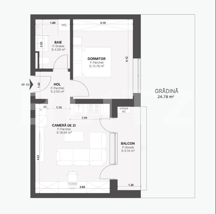 Apartament de vânzare 2 camere Giroc - 169420AV | BLITZ Timișoara | Poza2